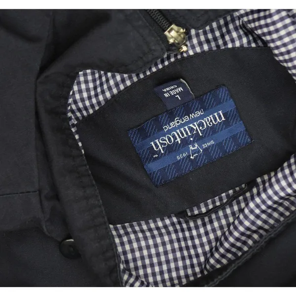 Mackintosh New England Double Closure Parka Anorak Jacket Coat Navy Blue L - Image 3