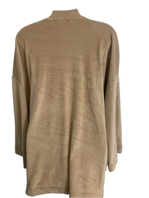 SKIMS Taupe Plush Robe Ladies Sz XS Velour Luxury Missing Belt Plush - Image 2