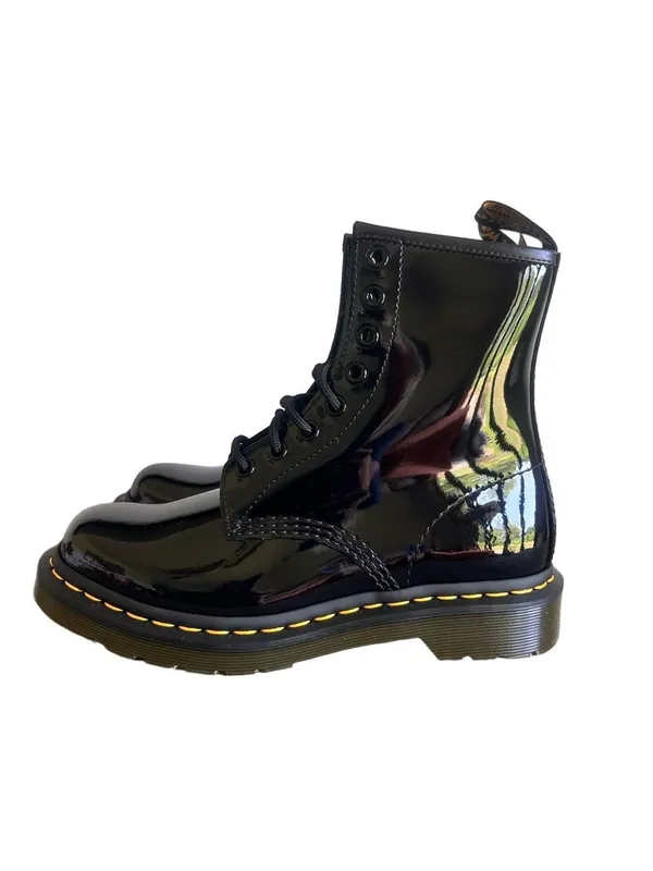 Dr. Martens NEW Women's 1460 Black Patent Lace Up Boot Size 7 #B1684 - Image 3