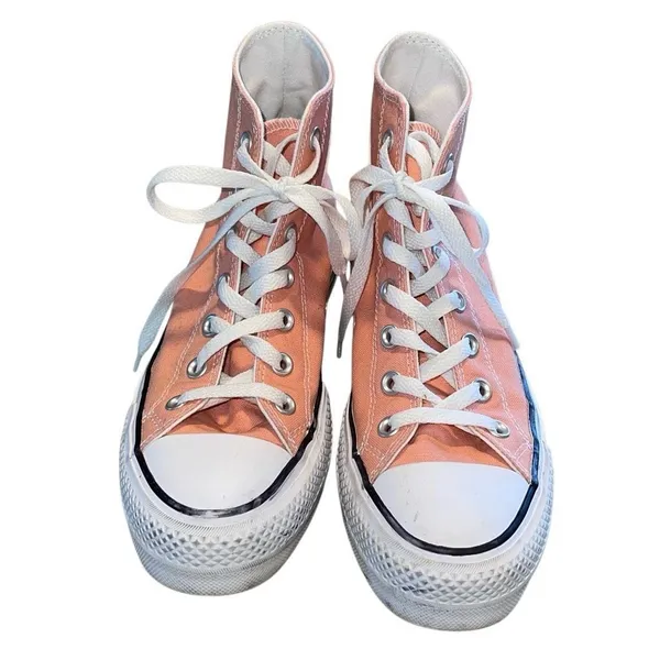 Converse Womens Chuck Taylor All Star Lift‎ Platform Sneakers Vintage Peach Sz 5 - Image 2