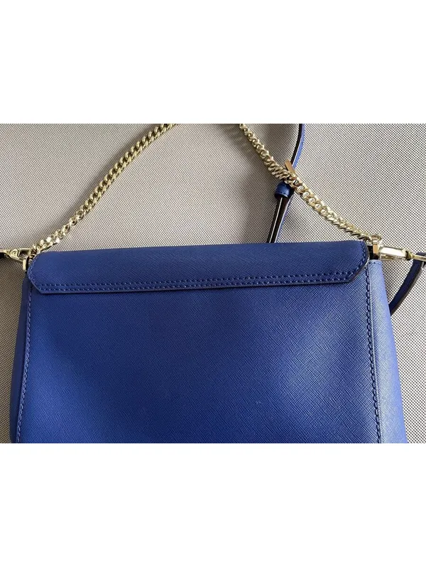 Kate Spade 2 way Saffiano Leather Purple - Blue Handbag Laurel Way Greer NWOT - Image 2