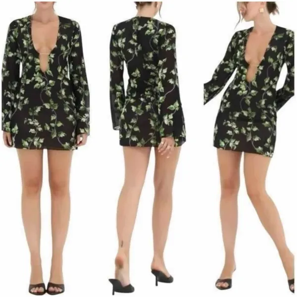 Rumored Sterling Mini Night Out Dress Size Small Envy - Image 9