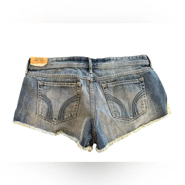Hollister Lowrise Short Short Sz 15/32 Crochet Trim Fringe Hem 100% Cotton NWT - Image 2