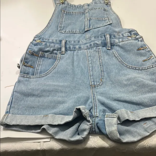 Light Blue Denim Overalls Size XS - Image 2