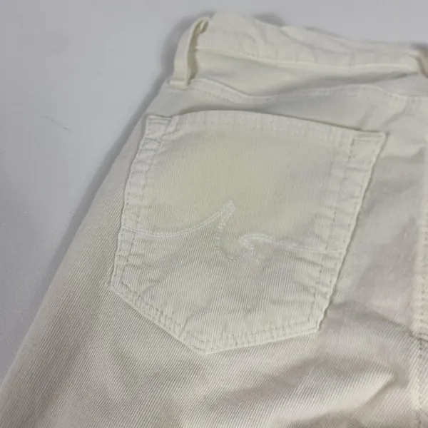 AG Adriano Goldschmied Prima‎ Jeans Womens 25R White Corduroy Cigarette - Image 14