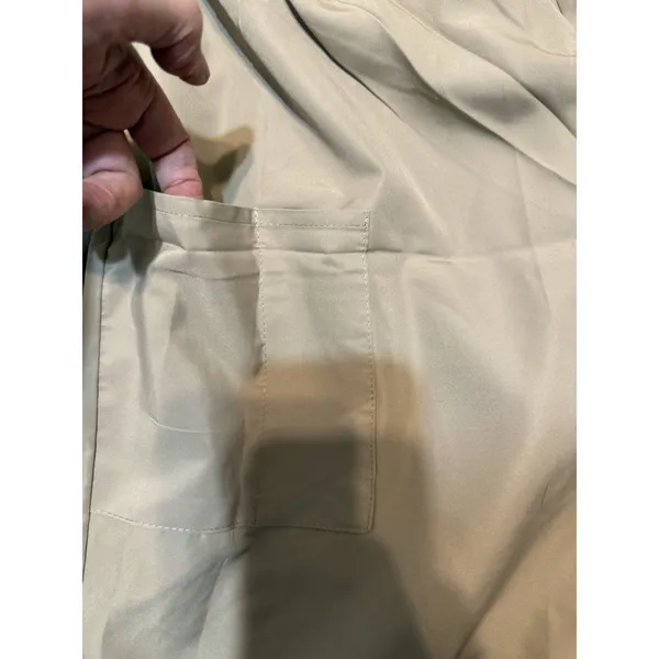 Beige Scrub Work Pants L Blood Resistant Latex Free 30" Inseam Pockets New - Image 9