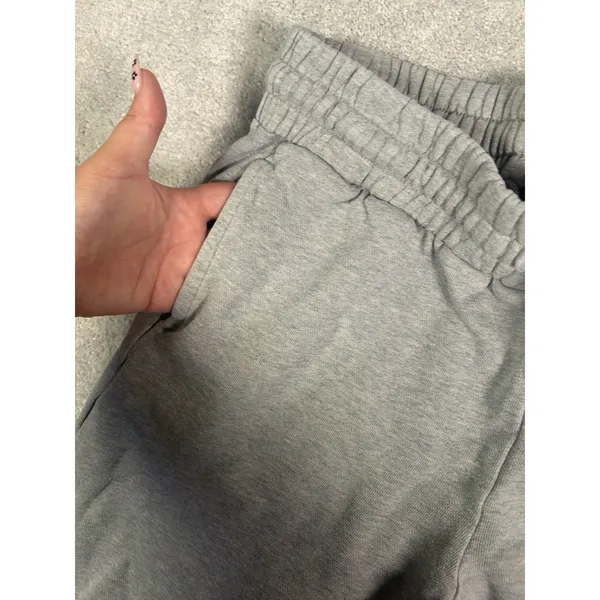 Quince Sweatpants Womens Medium Gray Heavyweight Boyfriend Fleece Joggers S - Image 4