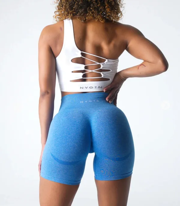 NVGTN Ocean Blue Contour Seamless Shorts - Image 2