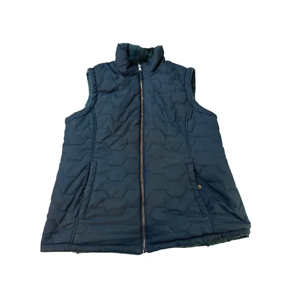 FREE COUNTRY Reversible Vest Teal Green‎ Size Large Full Zip Fur Water Resistant - Image 2