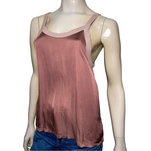 Nation Ltd. Women’s Size S Brown Copper Lakota Sateen Viscose Tank Top - Image 3