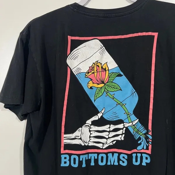 DK Skeleton Bottoms Up Shirt In Black Size Large Women’s - Image 3
