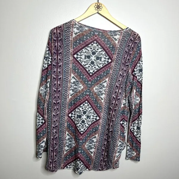 Lucky Brand Tapestry Print Tunic Top - Image 5