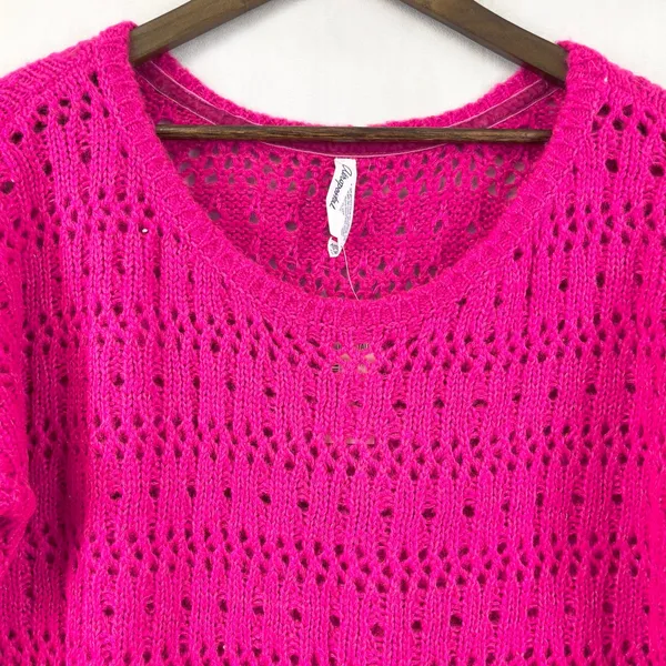 Aeropostale Sweater Womens Large Open Knit Y2k Dopamine Mall‎ Goth Indie Fairy - Image 2