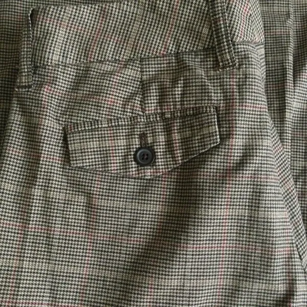 Gap Vintage Y2K Stretch Glen Plaid Flare Cuffed Trousers - Sz 6 - Image 7