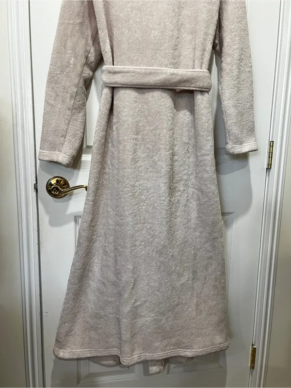 UGG Marlow Robe Moonbeam Oatmeal Size Large Long Length Plush Fleece Comfy - Image 8