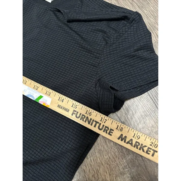 Vintage DKNY Medium Womens Top Tee Black Stretch Short Sleeve 90s Grunge Shirt - Image 4