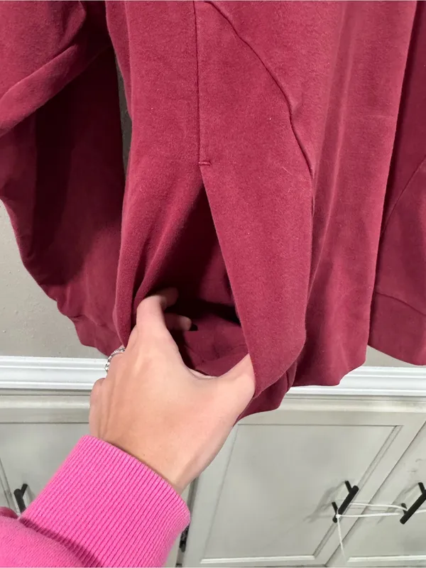 Alphalete Women's Hooded Pullover - Wine - Image 2