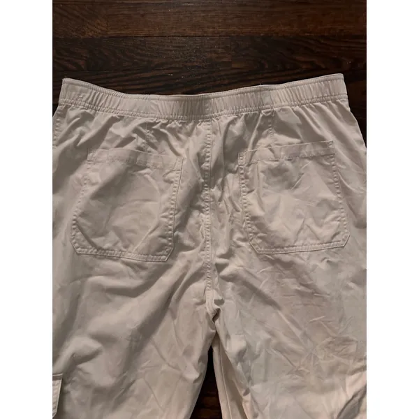 Abercrombie‎ & Fitch Cargo Pants Women 16 Beige Utility Straight Leg Cotton 33 - Image 3