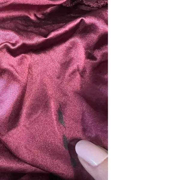 Reformation S Aribella Dress 100% Silk Ruffle Sleeveless Midi Bias Cut Burgundy - Image 7