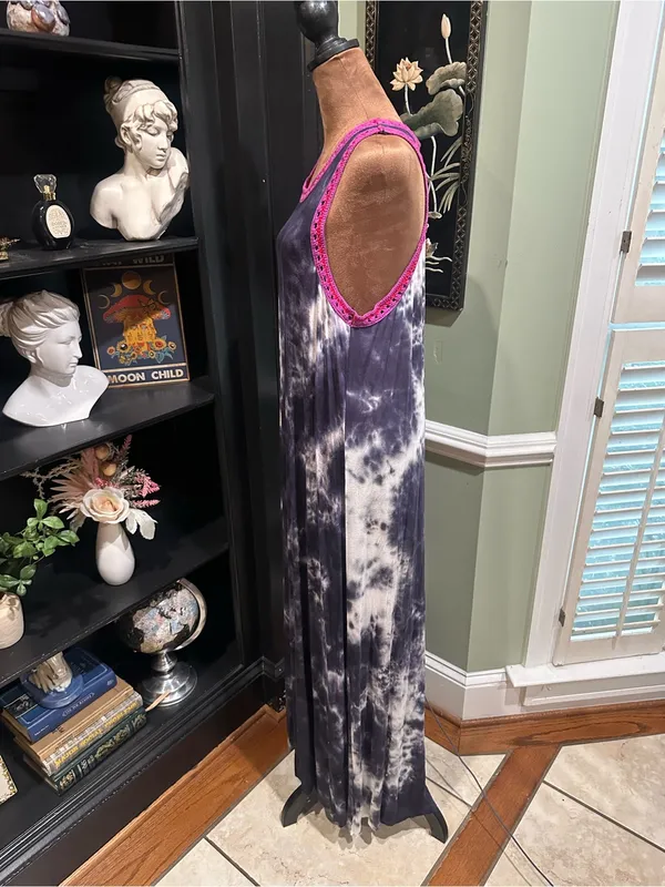 Natural Life Purple Tie‑Dye Crochet Trim Dress – Size Medium – NWT - Image 12