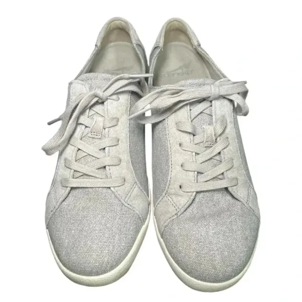 Dansko Olisa Women 8.5 Lace Up Canvas Beige Sneakers Casual Minimalist Walking‎ - Image 3