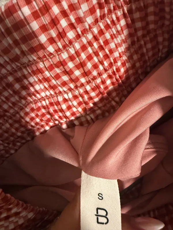 Red Gingham Athletic Shorts - Image 3