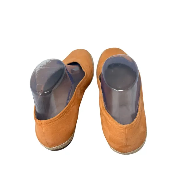 Eileen Fisher Tour Nubuck Espadrille Ballet Flat Orange Leather Womens 7.5‎ - Image 3