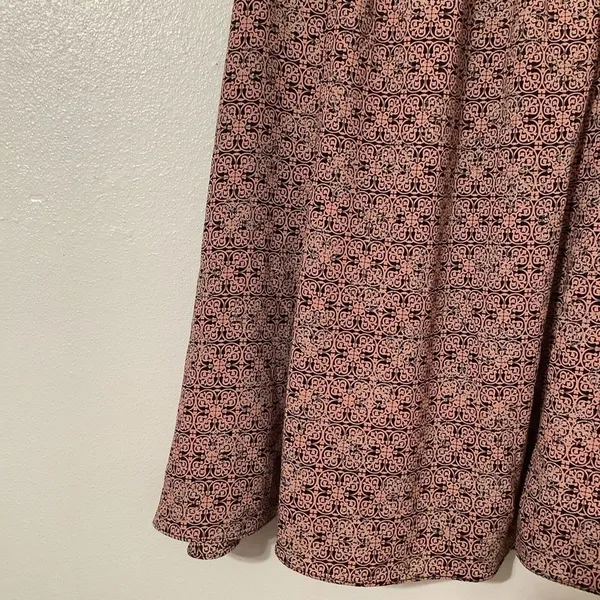 Rena‎ Rowan Whimsigoth Romantic Y2K Pink Black Floral A Line Fairy Skirt Medium - Image 3
