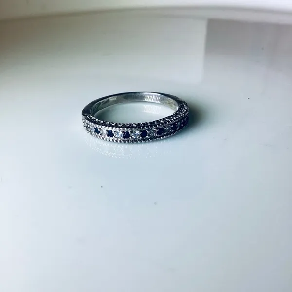 Gemstone Band Ring Silver - Image 6