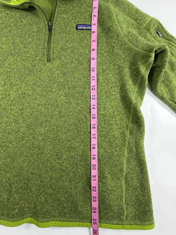 Patagonia Better Sweater Quarter‎ Zip Fleece Pullover Sage Green Womens XL Hike - Image 4