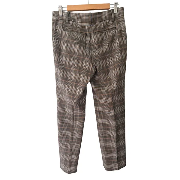 Talbots Southampton Pant 6P Plaid Straight Leg Trousers Petite Brown Blue Preppy - Image 7