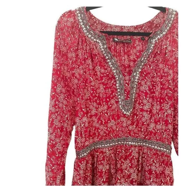 THE KOOPLES Sunrise Embellished Bohemian Mini‎ Dress Sz 2 - Image 3