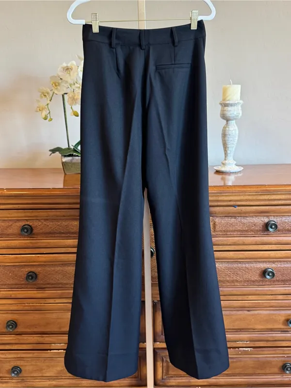 For Love & Lemons Shannon Wide Leg Trouser Pants Black S - Image 9