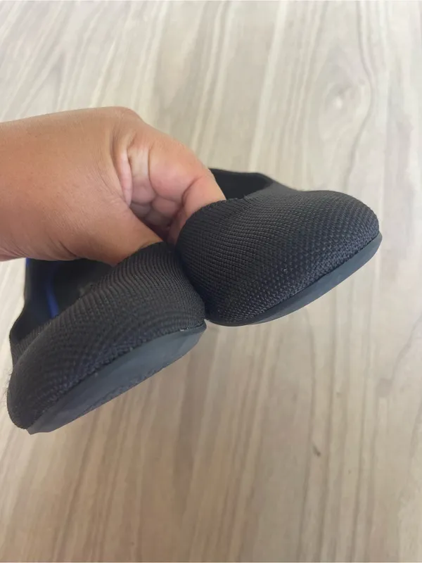 Rothy's Black Flats with Blue Trim - Image 4