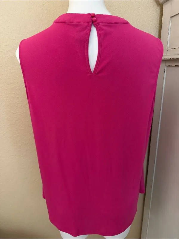 Worthington Draped Neck Sleeveless Camisole - Hot Pink - Image 5