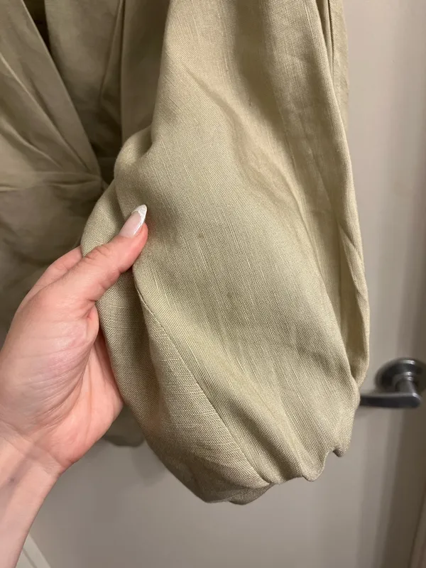 Significant Other Kenna Wrap Mini Dress Size US 2 Tan - Image 9