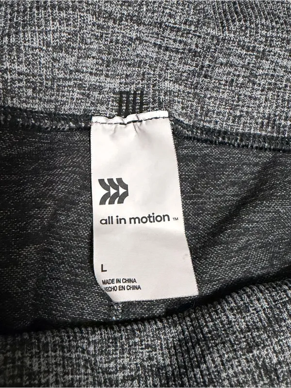 All in Motion High Rise Breathable Knit Leggings Heather Gray Size Large - Image 4