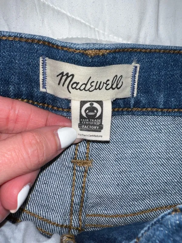 Madewell High Rise Denim Mid Length Jean Shorts - Image 4