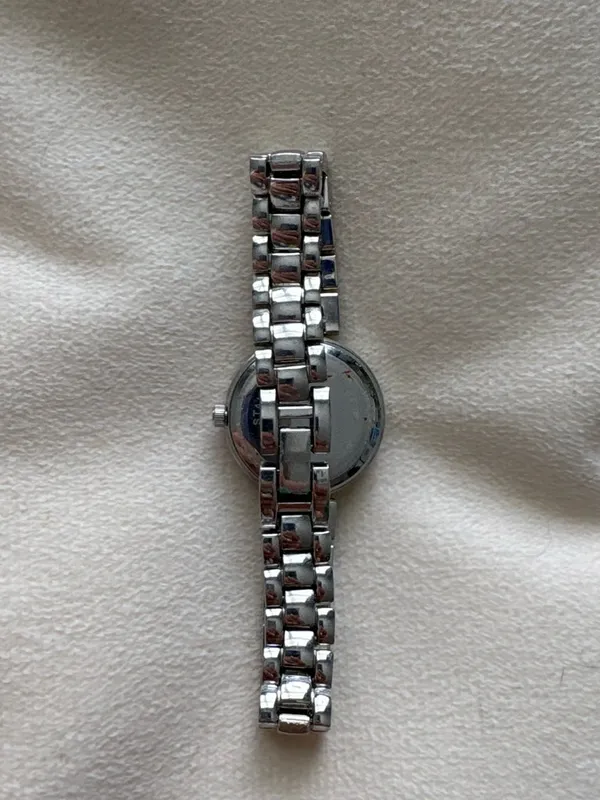 Silver Crystal Accent Women's Quartz Watch - Image 4