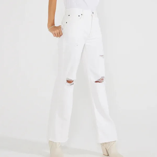 Etica Amis Mid Rise Boot Jeans Vintage White - Image 8