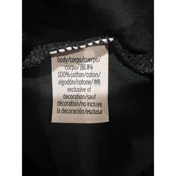 Victorias Secret women’s Black VS Silver Logo Short Sleeve Top Shirt Medium - Image 6