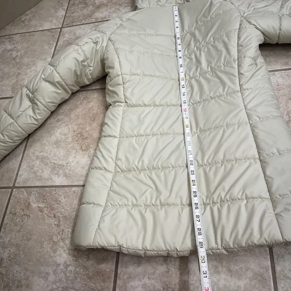 Patagonia Nano Puff Parka Womens XS Cream‎ Beige Hooded Quilted Insulated Jacket - Image 6