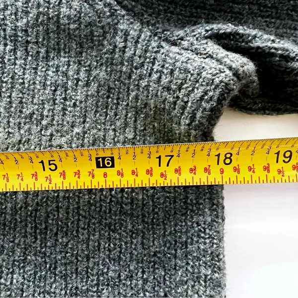 Madewell melwood Forest green ribbed knit square neck sweater Wool blend boxy S - Image 6