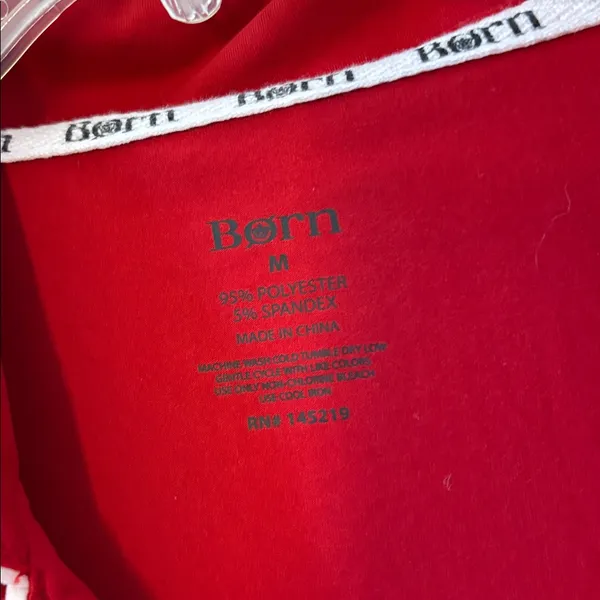 FINAL MARKDOWN Born Red Pajama Top with White Trim medium - Image 3