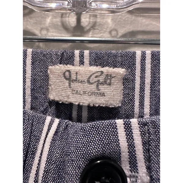 Brandy Melville John Galt Blue Gray White Pinstripe Cotton Trouser‎ Pants XS - Image 3