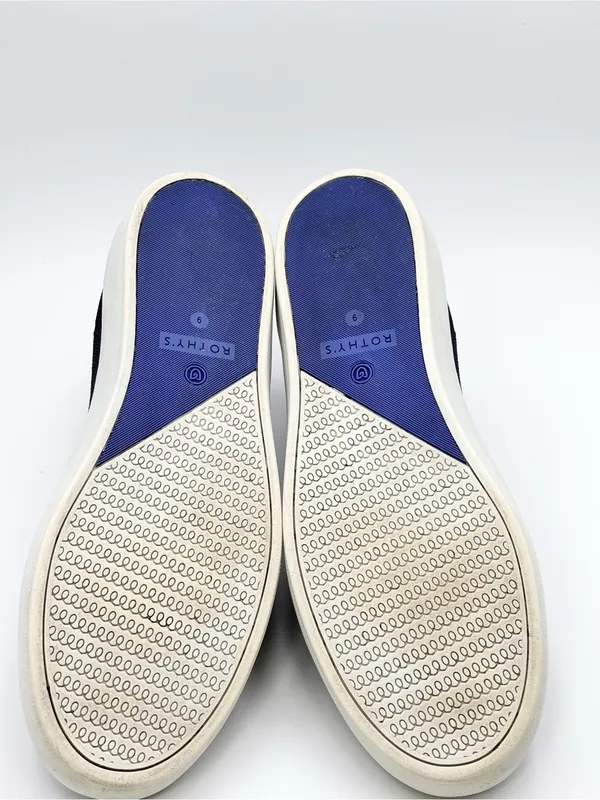 Rothy's The Original Slip On Sneakers Gray Knit Slip-On Loafers with White Sole - Image 5