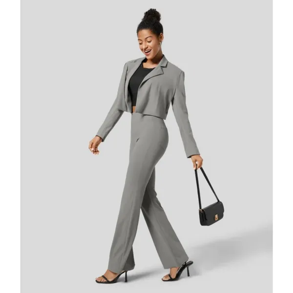 Halara‎ Flex High Waisted Back Side Pocket Slight Flare Work Pants Extra Small P - Image 5