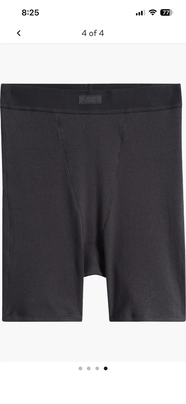 Skims Stretch Cotton Rib Boxers - Image 4
