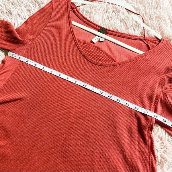 Free People Malibu High-Low Thermal Top in Red XS - Image 5
