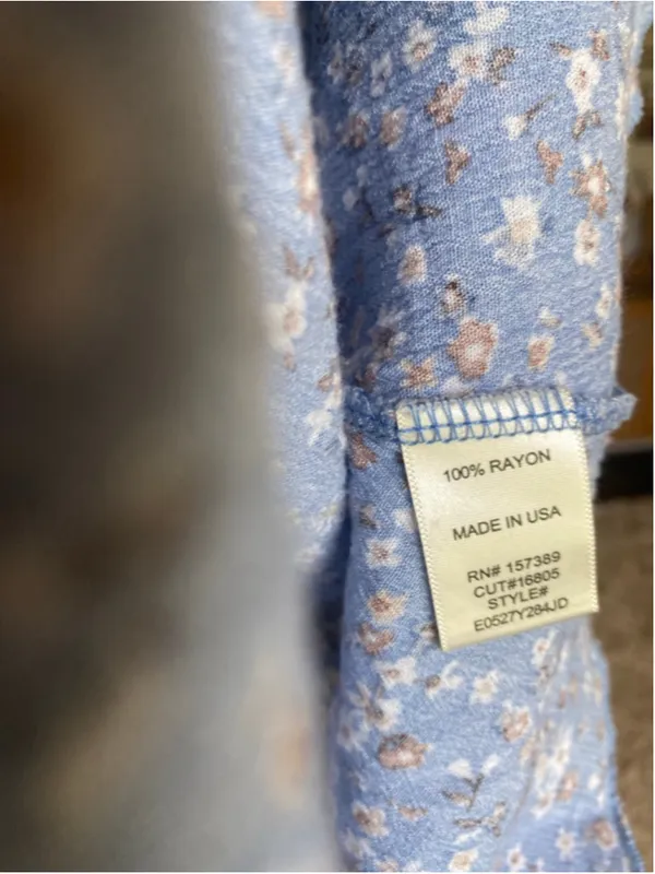 Altar’d State Blue Floral Ruffle Mini‎ Romper Cottagecore Boho Summer Romantic - Image 7